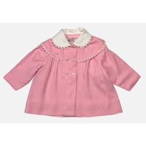 VINTAGE BABY GIRL SUMMER COAT, NO SIZE TAG,   CHECK MEASUREMENTS FOR SIZE